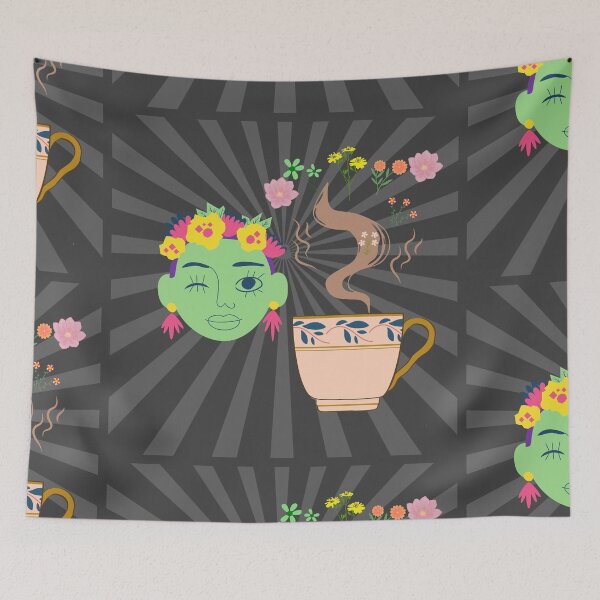 Item preview, Floral Coffee Relaxation Aesthetic designed and sold by A touch of creativity.