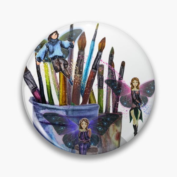 Item preview, Arttime Paint Pixies Dark on Light designed and sold by Rareprettydoll.