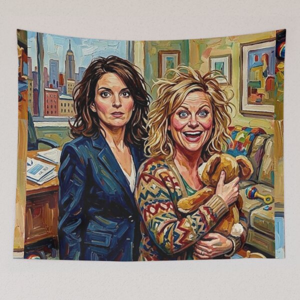 Item preview, Baby Mama Retro Romantic Comedy Tribute Art Movie Poster designed and sold by Art's Diner.