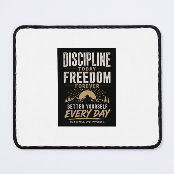Item preview, Discipline Today Freedom Forever | Motivational Quote Typography | Self Improvement Vintage Design designed and sold by Mohd wasim.