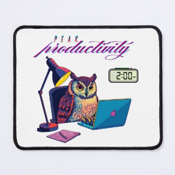 Item preview, Peak Productivity Funny Night Owl Laptop Office Art designed and sold by Miheerala.