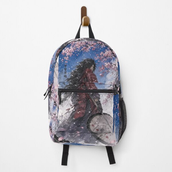 Item preview, Crimson Warlord Under Sakura – Watercolor Samurai Anime Style Art Print designed and sold by Dyan4.