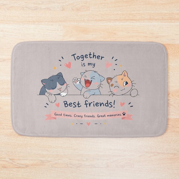 Item preview, Together Is My Favorite Place – Best Friends Kawaii Cats T-Shirt designed and sold by aminomen.