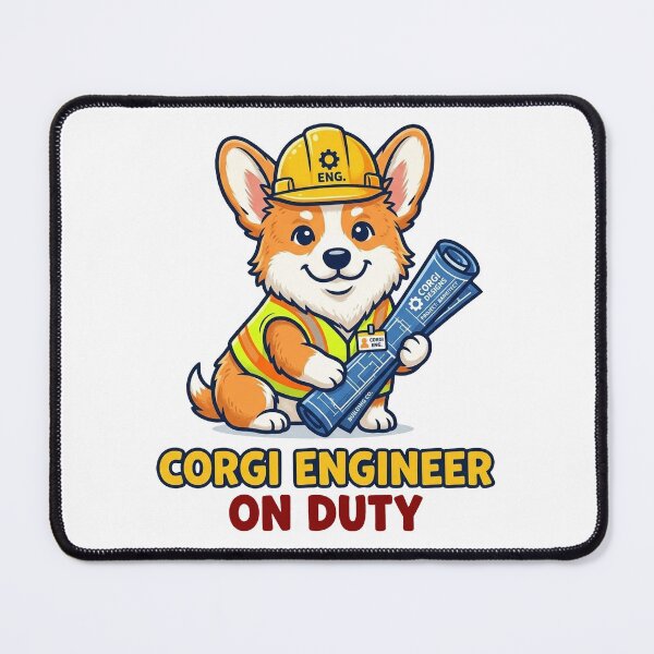 Item preview, Cute Corgi Engineer Hard Hat Shirt, Funny Corgi Construction Worker Tee, Corgi Engineer Gift for Dog Lovers and Engineers designed and sold by Wearable Canvas...