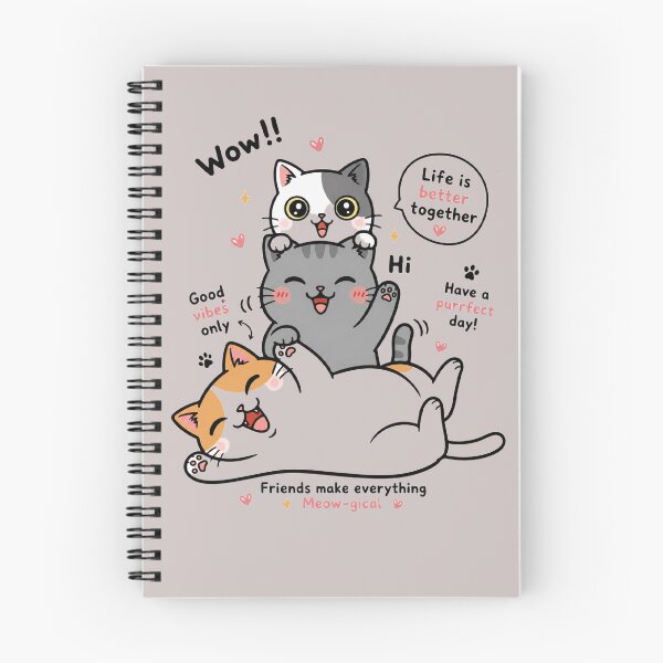 Item preview, Friends Make Everything Meow-gical – Cute Kawaii Cat Trio T-Shirt designed and sold by aminomen.