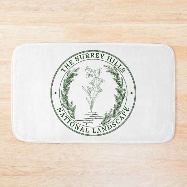 Item preview, The Surrey Hills Wanderer Vintage Hand Drawn Bluebell Badge designed and sold by Digital-Thought.