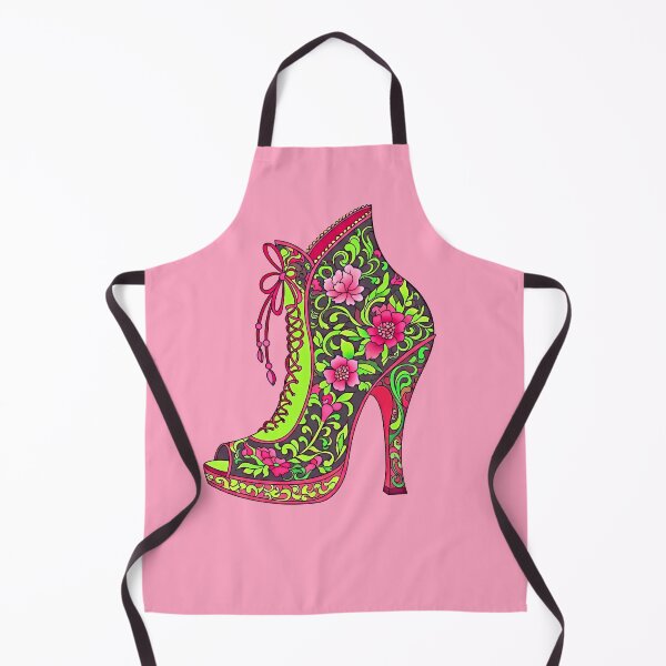 Item preview, Gothic Victorian Boot in Pink and Green Isolated designed and sold by LaRoach Digital Arts.