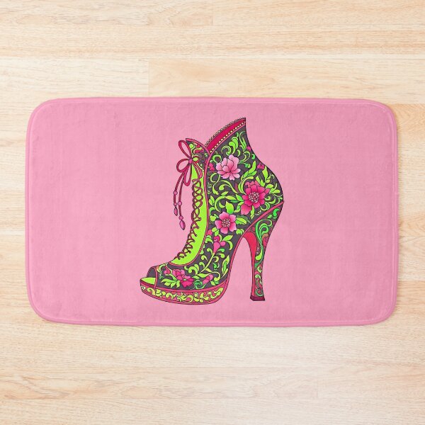 Item preview, Gothic Victorian Boot in Pink and Green Isolated designed and sold by LaRoach Digital Arts.