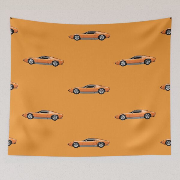 Item preview, Lamborghini Miura Vintage Poster – Iconic Italian Supercar Gift designed and sold by Motorline44.