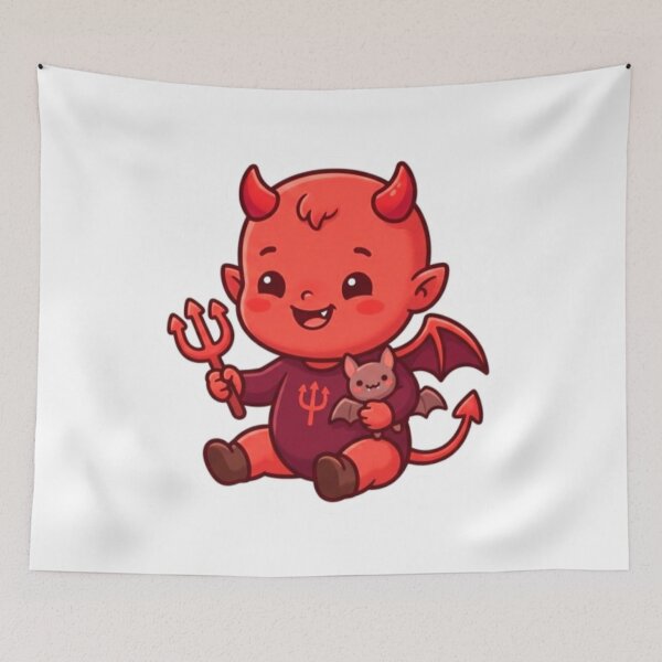 Item preview, Cute Baby Devil Sticker HELLMO  designed and sold by ExploreAura Studio.
