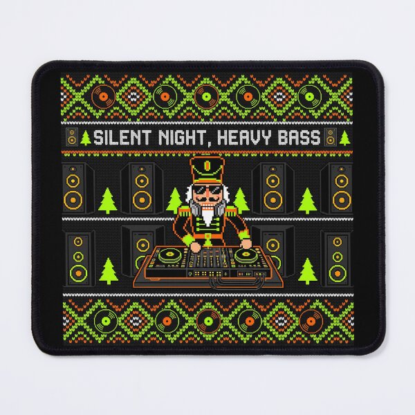 Item preview, Techno DJ Nutcracker Ugly Christmas Heavy Bass designed and sold by SPAZE-Typo.
