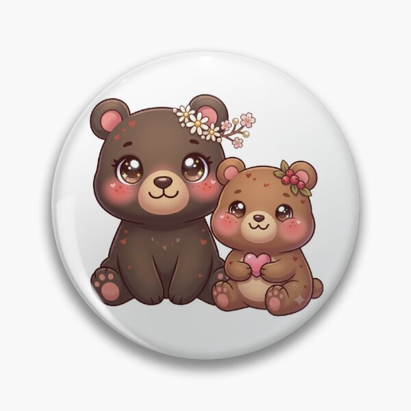 Item preview, Cute Chibi Bear Family: Mother and Cub designed and sold by Stickivo.