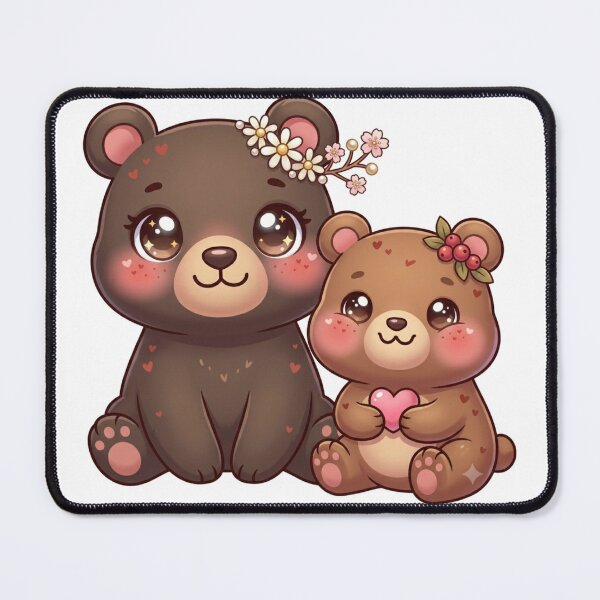 Item preview, Cute Chibi Bear Family: Mother and Cub designed and sold by Stickivo.