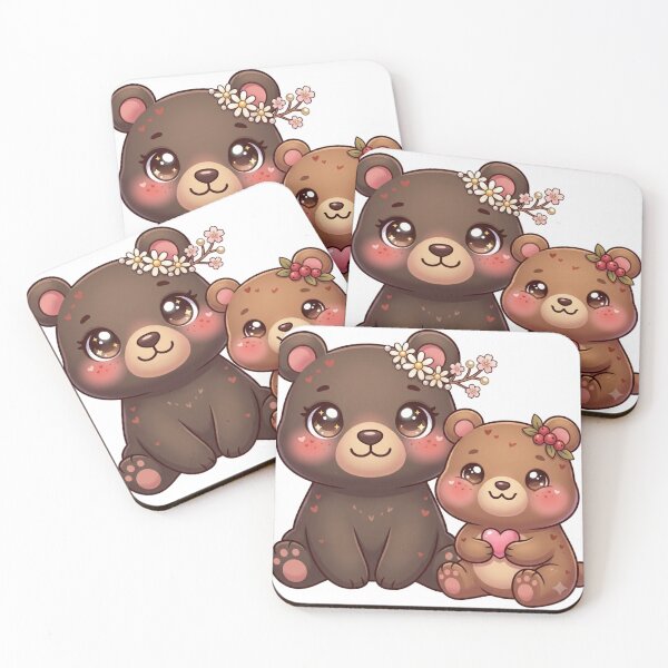 Item preview, Cute Chibi Bear Family: Mother and Cub designed and sold by Stickivo.