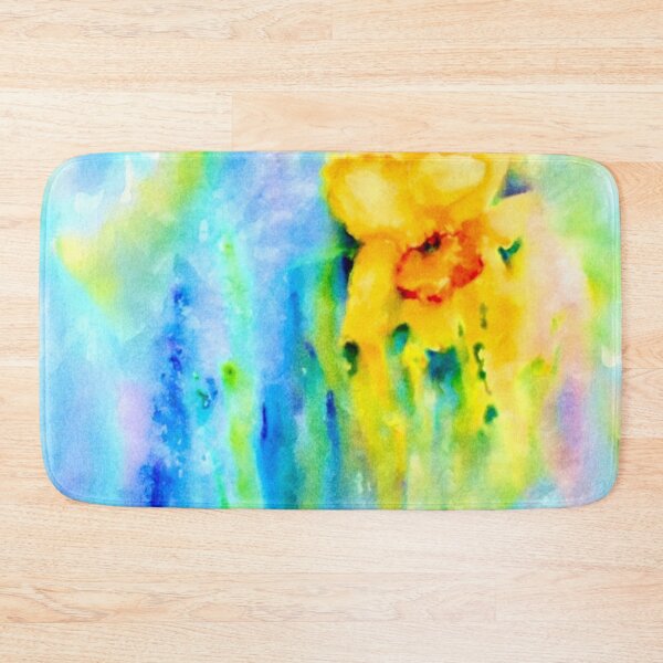 Item preview, Beautiful abstract flower, full of turquoise, aqua, lemon yellow  designed and sold by Art by Fruitcake.