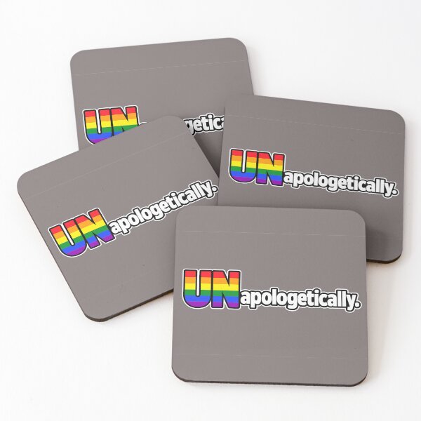 Item preview, UNapologetically. LGBTQ Pride Rainbow Typography | Queer Pride Statement | LGBTQIA+ Gift designed and sold by Ginastle26.