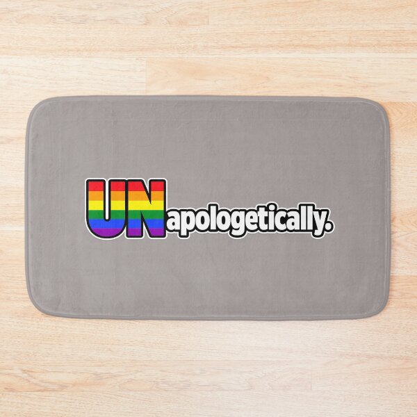 Item preview, UNapologetically. LGBTQ Pride Rainbow Typography | Queer Pride Statement | LGBTQIA+ Gift designed and sold by Ginastle26.
