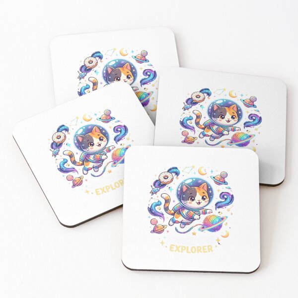 Item preview, Space Cat Explorer - Cute Astronaut Kitty in Galaxy designed and sold by KETO370.