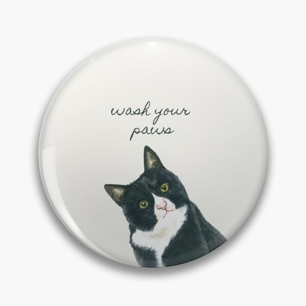 Item preview, Funny Judgmental Cat Design ft Quote: "Wash Your Paws", Gifts for Friends, Cat Art designed and sold by SpringTeaDesigns.