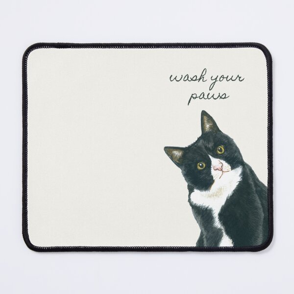 Item preview, Funny Judgmental Cat Design ft Quote: "Wash Your Paws", Gifts for Friends, Cat Art designed and sold by SpringTeaDesigns.