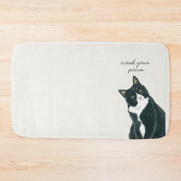 Item preview, Funny Judgmental Cat Design ft Quote: "Wash Your Paws", Gifts for Friends, Cat Art designed and sold by SpringTeaDesigns.