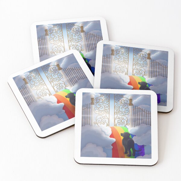 Item preview, Rainy walking the rainbow bridge( My black lab) designed and sold by addierayzart25.
