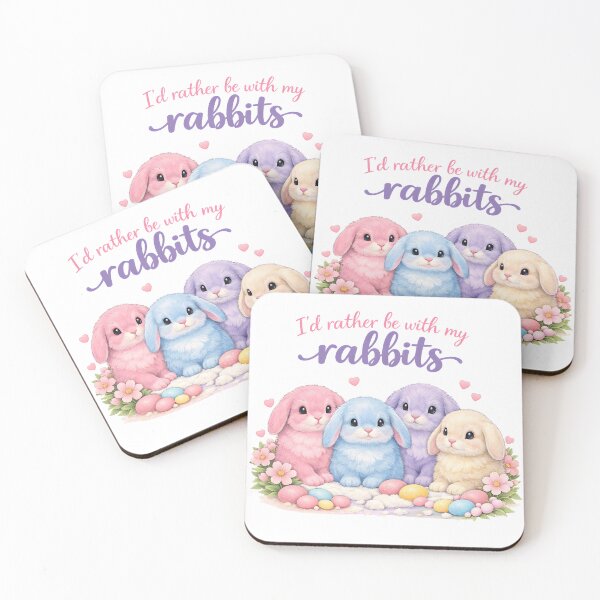Item preview, Pastel I'd Rather Be With My Rabbits ❤ designed and sold by hearthearts.