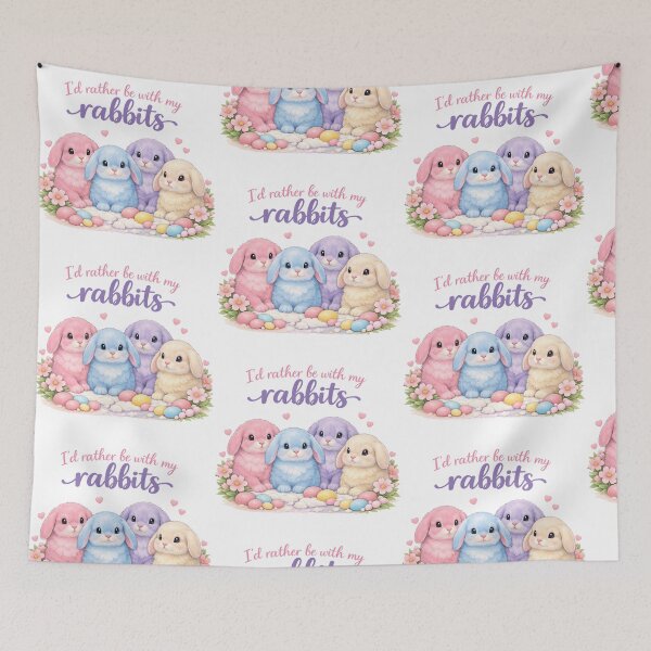 Item preview, Pastel I'd Rather Be With My Rabbits ❤ designed and sold by hearthearts.