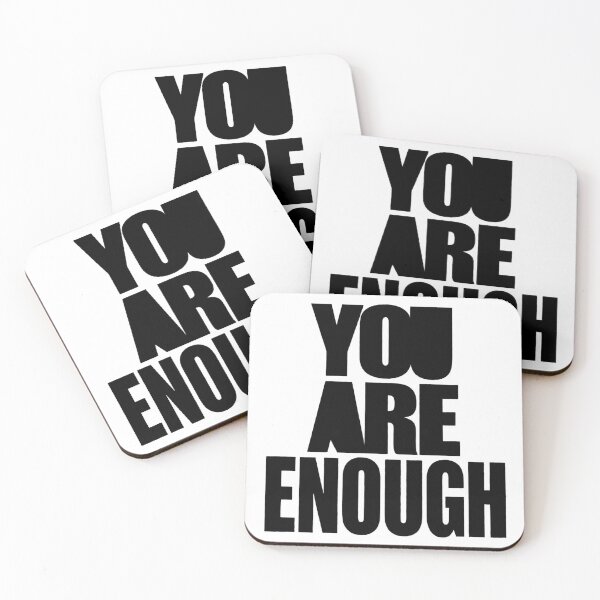 Item preview, You Are Enough Mental Health Reminder Motivational Quote Gif designed and sold by MynameisJEFF.
