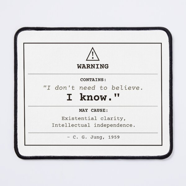 Item preview, Carl Jung "I Know" Quote designed and sold by Will-to-Power.