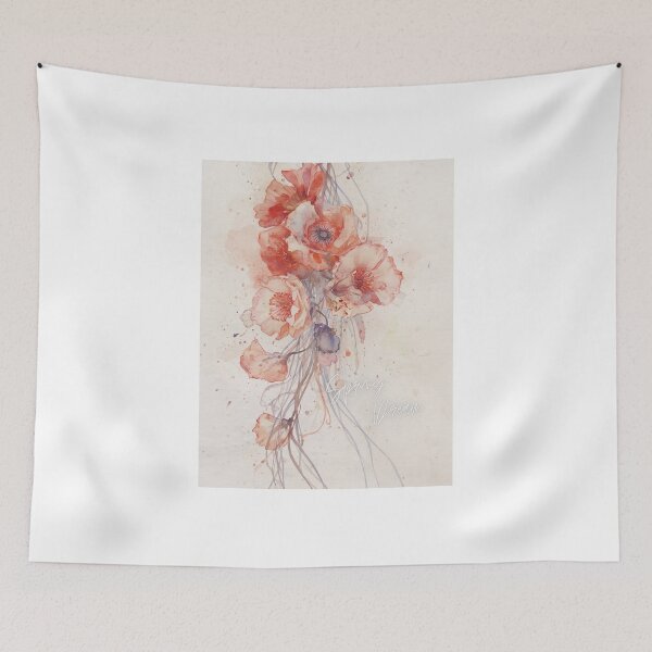 Item preview, Poppyseed flowers watercolor designed and sold by Svitlana777.