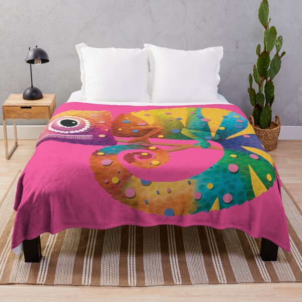 Item preview, Colorful Rainbow Chameleon Lizard Psychedelic Reptile designed and sold by Karin Taylor.