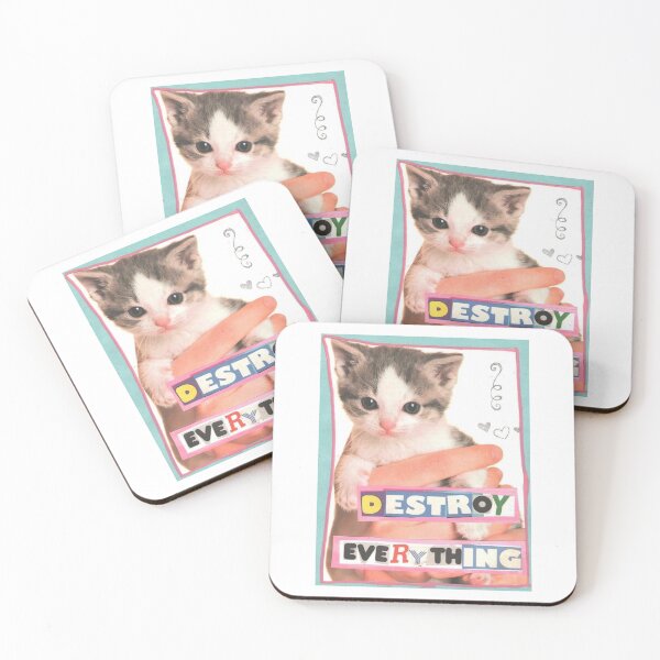 Item preview, destory everything cat meme  designed and sold by CatsCritterDesigns .