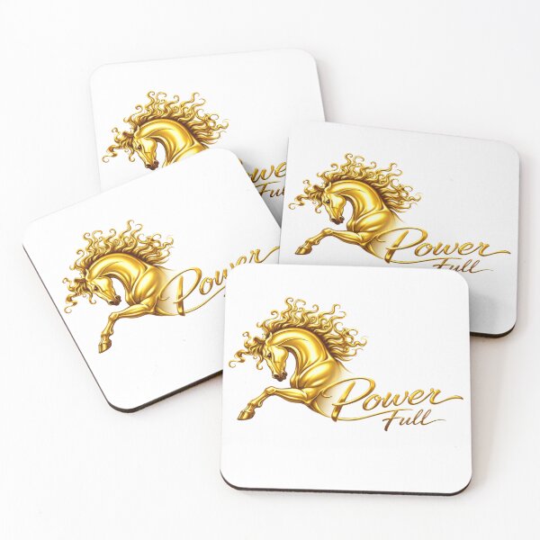 Item preview, Power Full Golden Horse – Strength & Motion Art designed and sold by behappyandrelax.