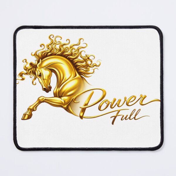 Item preview, Power Full Golden Horse – Strength & Motion Art designed and sold by behappyandrelax.