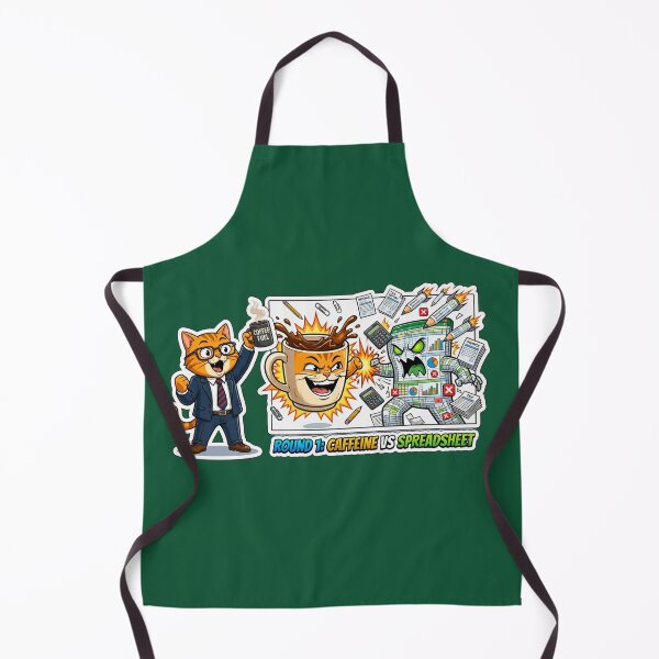 Item preview, Caffeine Vs Spreadsheet Accountant Cat designed and sold by HAPPY HARBOR DESIGN .