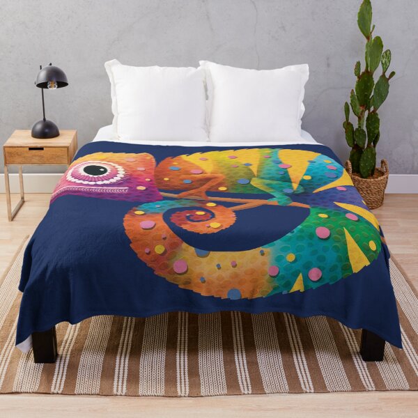 Item preview, Colorful Rainbow Chameleon Lizard Psychedelic Reptile designed and sold by Karin Taylor.