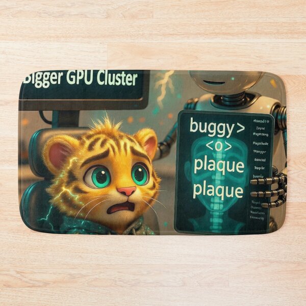 Item preview, Funny Dentist Robot Tiger Mug Gift Tech Humor Dental Checkup Art NeoTigLuna Main Tag: designed and sold by NeoTigLuna.