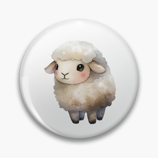 Item preview, Cute Watercolor Fluffy Baby Sheep designed and sold by Iknowthat.