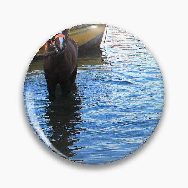 Item preview, Red horse and sea water with fishing boat designed and sold by sadeek1021953Ss.