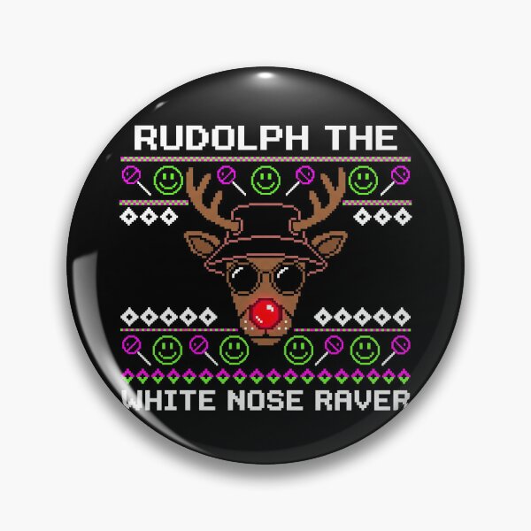 Item preview, Rudolph White Nose Raver Techno Ugly Christmas designed and sold by SPAZE-Typo.