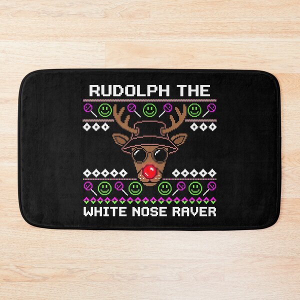 Item preview, Rudolph White Nose Raver Techno Ugly Christmas designed and sold by SPAZE-Typo.