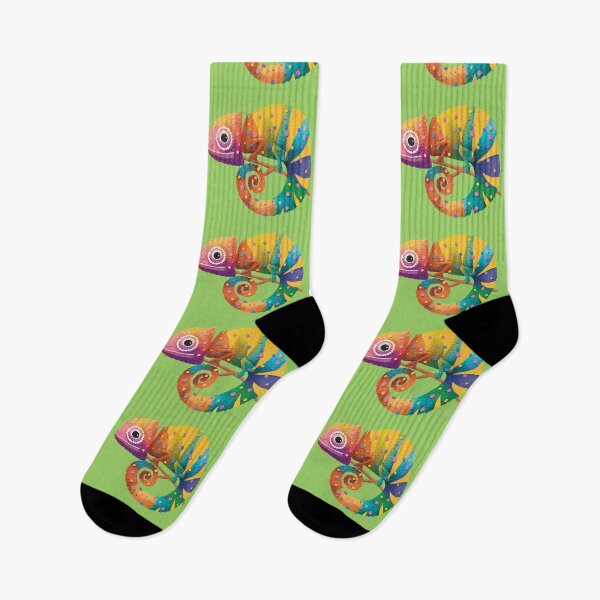 Item preview, Colorful Rainbow Chameleon Lizard Psychedelic Reptile designed and sold by Karin Taylor.