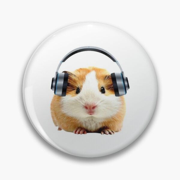 Item preview, guniea pig with headphones designed and sold by CatsCritterDesigns .