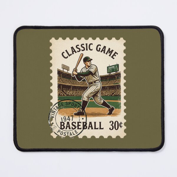 Item preview, Vintage Baseball Postage Stamp Classic Game Retro Sports Art designed and sold by Dinaelsherkawy.
