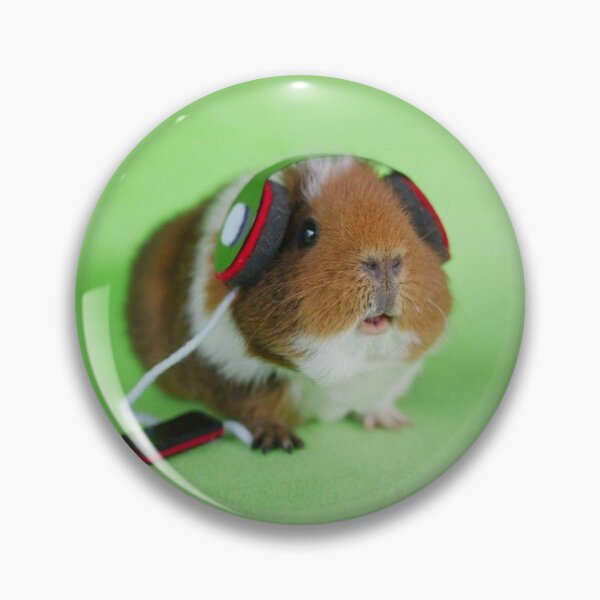 Item preview, guniea pig with headphones designed and sold by CatsCritterDesigns .