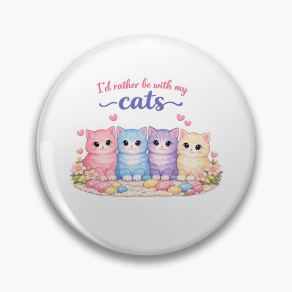 Item preview, Pastel I'd Rather Be With My Cats ❤ designed and sold by hearthearts.