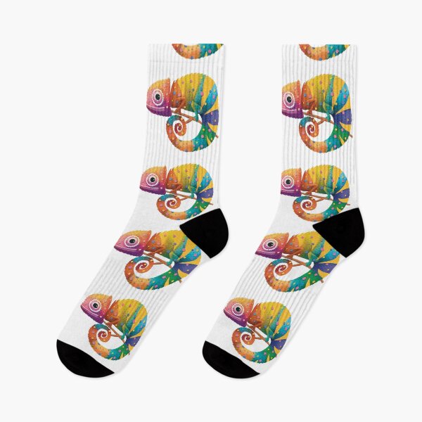 Item preview, Colorful Rainbow Chameleon Lizard Psychedelic Reptile designed and sold by Karin Taylor.