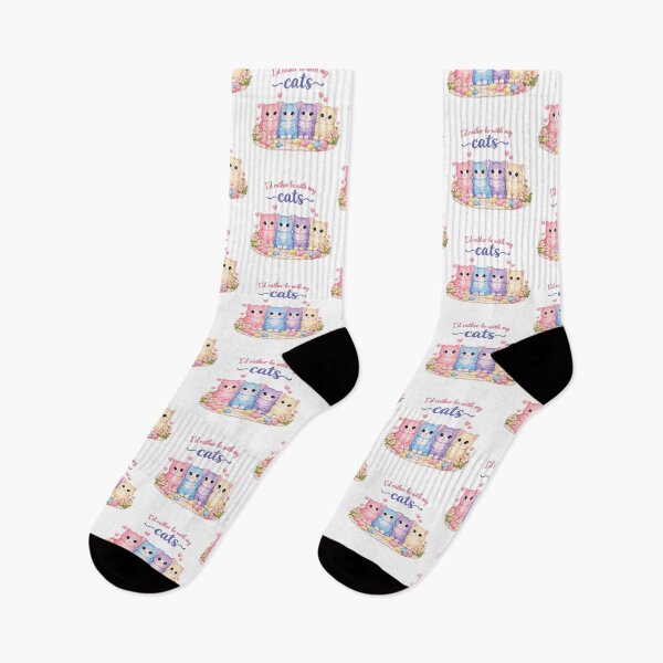 Item preview, Pastel I'd Rather Be With My Cats ❤ designed and sold by hearthearts.