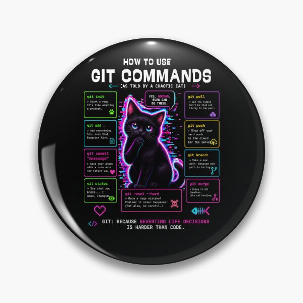 Item preview, How to Use Git Commands (As Told by a Chaotic Cat) designed and sold by Gitch Studios.